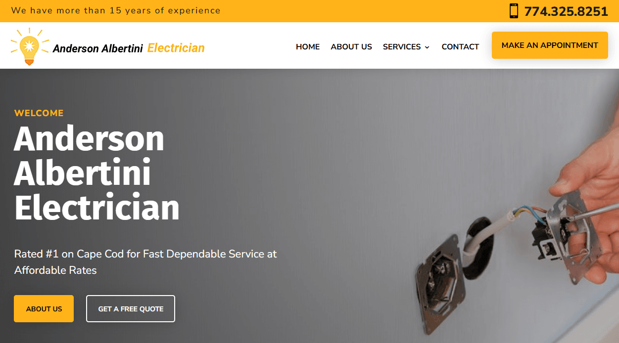 Anderson Albertini Electrician | Mid Cape Web Design Anderson Albertini Electrician